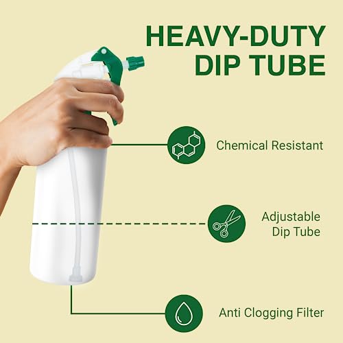 Heluva Green Spray Bottle Nozzle Replacement, Bottle Tops Only - Sprayer Nozzle Triggers for Heavy Duty, Commercial, Home Cleaning Solutions - Fits 8,16,24,32 oz Plastic & Glass Bottles, Green 13 pack