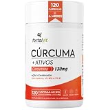 Cúrcuma 120 Cápsulas, 4 Meses de Uso, com Vitamina E, Selênio e B12, Longa Duração 2x Mais, Alto Teor Curcumina, Fortalvit