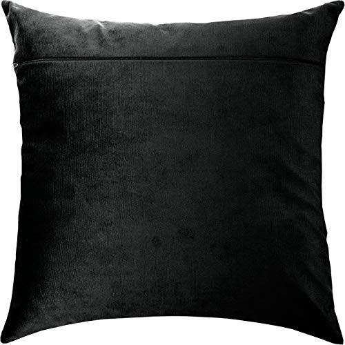 Black. Velvet Backing for Throw Pillow Kits 16 × 16 inches (with Zipper) from Europe
