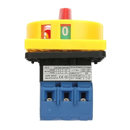 Interrupteur à 3 pôles came rotative 440V disjoncteur de charge 25A pour commande de machine