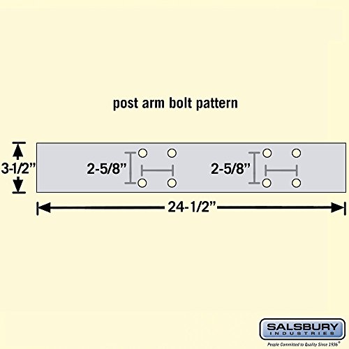 Salsbury Industries, Black 4874Blk Deluxe 2 Sided For 4 In-Ground Mounted Mailbox Post #TOP28