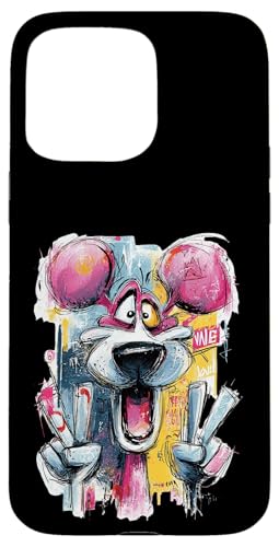 Funny Mouse �_�u���s�[�X �O���t�B�e�B �|�b�v �L�����N�^�[ �O���t�B�b�N �X�}�z�P�[�X iPhone 15 Pro Max �p