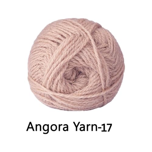 Image of VCR Dusty Mauve Angora Knitting Yarn, Pack of 1, 100 Grams Hank, 256 Meters Length, 80% Flurry - 20% Acrylic Polyamide Soft Ball for Crochet and Knitting, Suitable for Baby Blankets, Cushion Covers