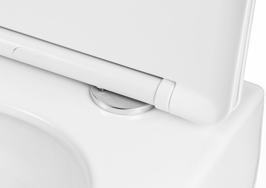Rea Wandhängendes WC Eddy Turbo Tornado White, Ohne Spülkasten, modernes Design - 52,5X36X36CM