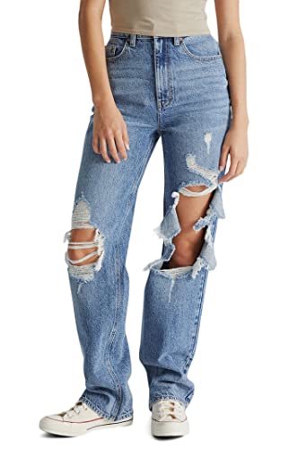 Pacsun Women's Eco Medium Blue Ripped '90S Boyfriend Jeans Size 27 #TOP10