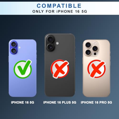 Image of CEDO Magnetic Cover for iPhone 16 | Compatible with MagSafe Wireless Charging | Matte Black Case Designed with Magnetic Lock Shockproof Edge Protection Backcover (Translucent Black)