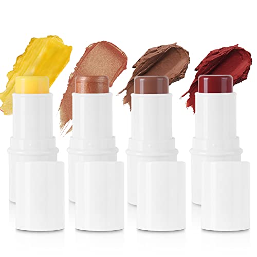 Meicoly 4Pcs Multi Stick Set,Contour Stick,Blush Stick, Highlight Stick,Moisturizer Stick,4 In 1 Facial Repair Shading Stick For Young Mature Older Women, Makeup Sticks Cream Face Blush For Cheeks Lip Eye #TOP30