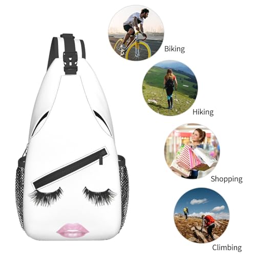Morrales de día con diseño de labios y pestañas miniatura 6