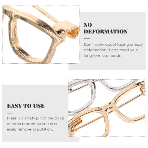 Image of Gadpiparty 6Pcs Creative Glasses Brooches Eyewear Lapel Pins for Women Dress Shirt Hat Bag Accessories Stylish Eye Glasses Jewelry
