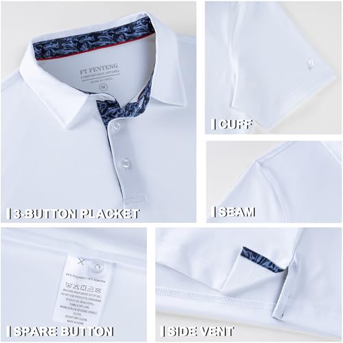 Mens Polo Shirts Short Sleeve Casual Solid Stylish Dry Fit Performance Designed Collared Golf Polo Shirts for Men3