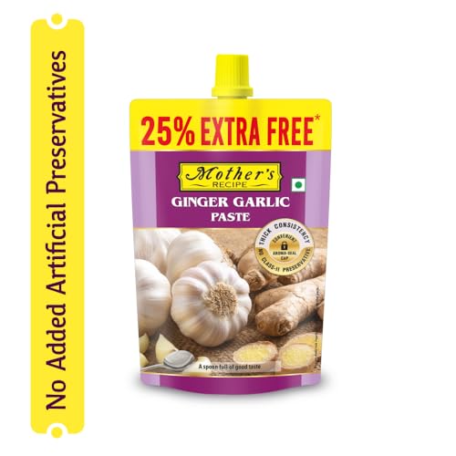 Image of Mother's Recipe Ginger Garlic Paste Pouch, 200gm | No Added Artificial Preservatives (Pack of 3)