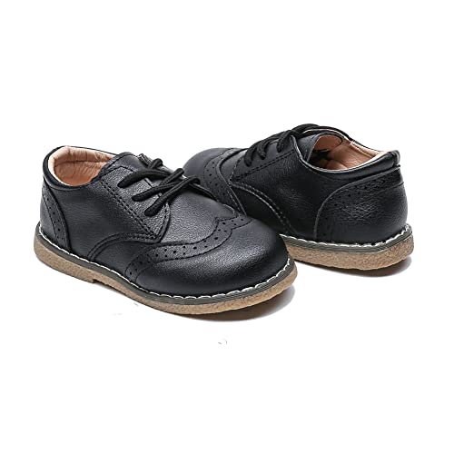 Image of Boys School Uniform Dress Shoes Casual Oxford Flats Toddler Girl Dress Shoes