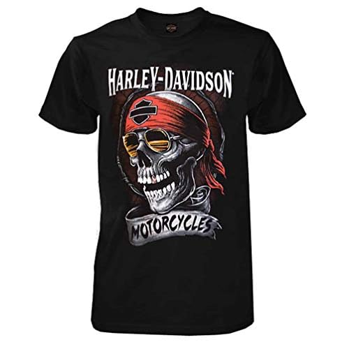 Harley-Davidson Men's Distressed Shady Skull Short Sleeve T-Shirt, Black (XL)