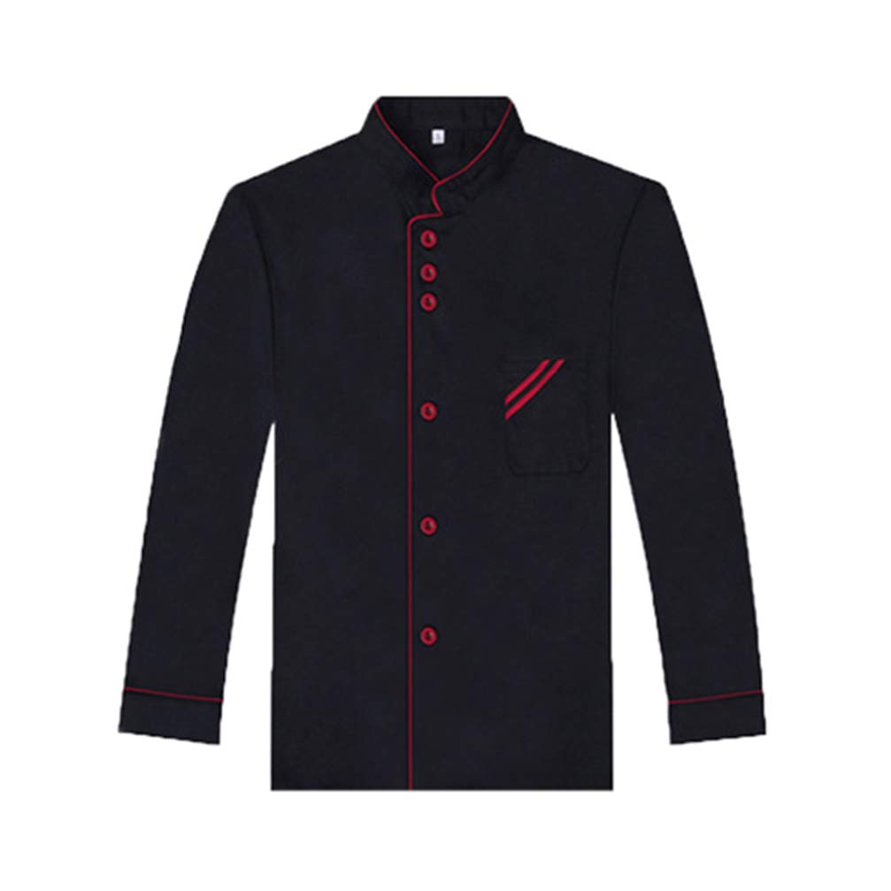 Cabilock Long Sleeve Chef Clothes Women Men Chef Coats Cotton Chef Jacket Personalized Chef Clothing For Restaurant Hotel Black