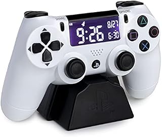 Paladone PlayStation 4 Controller Alarm Clock for Bedroom - Digital Display - Official Merchandise