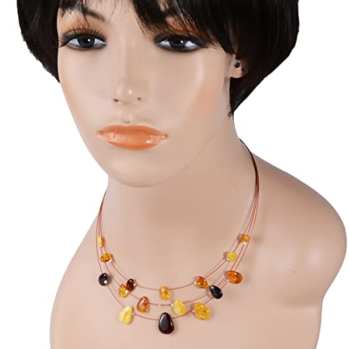 HolidayGiftShops Baltic Multicolored Amber String Necklace2