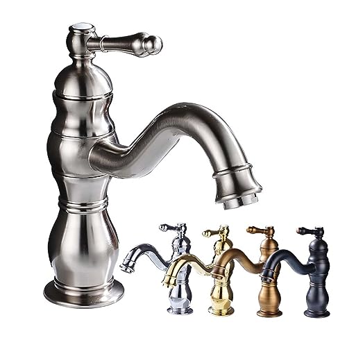 Grifo de baño caliente y frío para evitar salpicaduras en lavabos hondos 8