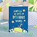POPWOW Birthday Pop Up Card, Blue Car, Beetle Bug, Volkswagen, Presents, Balloons, 3D Greeting Card, Ideal Gift for Son, Daughter, Men, Husband, Father 5x7 - Includes Envelope And Message Note