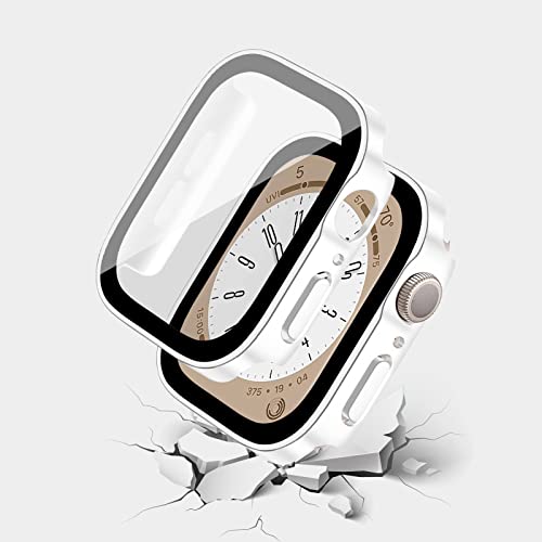 Screen Protector for Apple Watch Case Cover Series 9 SE 8 7 6 5 4 40mm 44mm 41mm 45mm Tempered Glass Waterproof PC Protective Bumper Face accessries for iwatch SE2 gen2 Women Men by EIHAIHIS - Used condition - Image 5