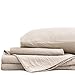 Lanest Housing King Sheet Set, 2400 Thread Count Soft Deep Pocket Microfiber Sheets, 4 Pieces Taupe Bedding Sheets & Pillowcases
