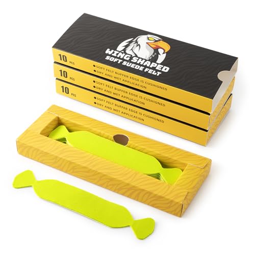 Image of Gomake Vinyl Squeegee Buffer 30PCS Pre-Cut Felt for Window Tint Wet or Dry Vinyl /PPF Application (Green)
