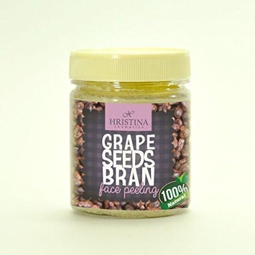 anti-âge Gommage Visage pépins de raisin de son de visage Peeling – 100% naturel – Laisse la peau douce, Ferme, propre et lisse. 200 ml