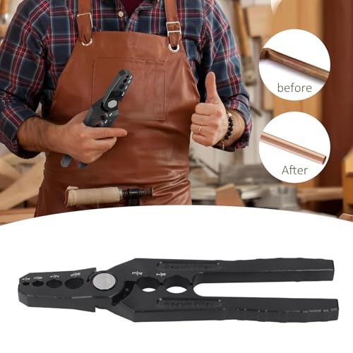 Redondo de Tubo de Cobre Manual de 6 Furos, Alicate Reparador de Tubo Plano Alicate de Ferramenta de