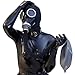 ABWL Latex Cosplay Gas Mask,Full Face Steampunk Mask for Men Women,Rubber Halloween Game Masks Masquerade Costumes Clubwear L
