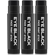 CCbeauty 3 Pack Black Eye Black Stick for Multi Sports, Anti-Glare Eyeblack for Baseball Football Softball Lacrosse Game, Water-Proof Eye Black Grease Paint for Athletes & Fans