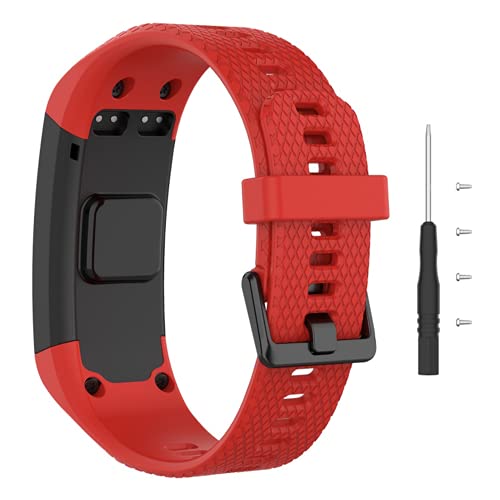 BoLuo Correa para Garmin Vivosmart HR,Bandas Correa Repuesto,Correas Reloj,Silicona Reloj Recambio Brazalete Correa Repuesto Strap Wristband para Garmin Vivosmart HR Watch Accessories (rojo)