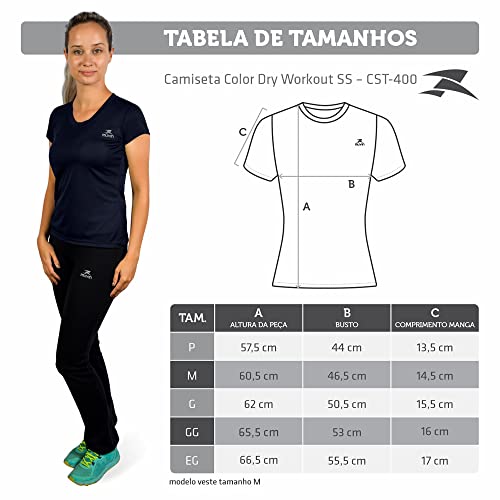 Camiseta Color Dry Workout Muvin - Feminina – Camiseta Manga Curta - Camiseta Para Academia – Treino
