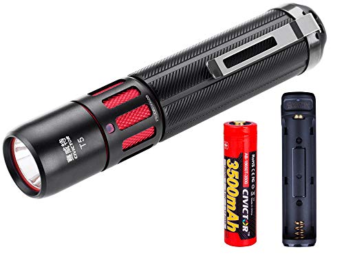 Get Special Price Small Tactical Flashlight Rechargeable Super Bright CREE Led Flashlight 1000 Lumens High 18650 CR123A Battery Power USB Charger Pocket EDC Mini Torch Light Kit Waterproof 1 inch Camping Lantern Clip