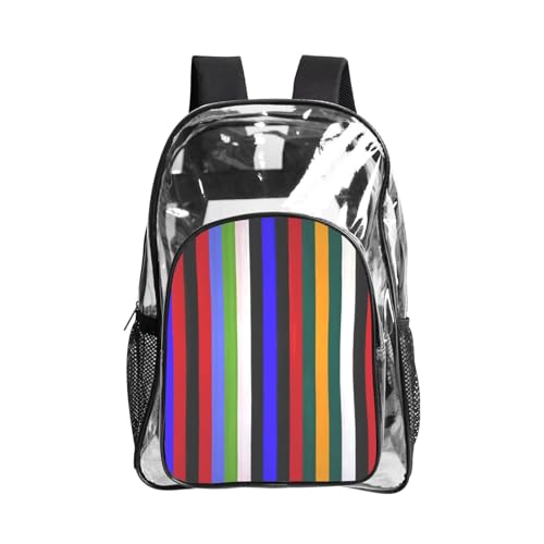 Sac à livres transparent à rayures colorées pour illuminer vos voyages