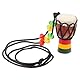 Afrikanische Trommel Halskette Holz Instrumentenhalsketten Djembe Trommel für Dekoration und Geschenke (Zufälliger Stil)