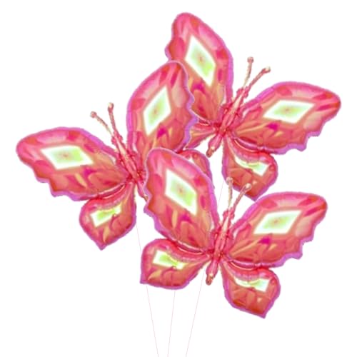 Image of PLAP Birthday Butterfly Party Balloons Party Decorate with Balloon Decorations (Red)