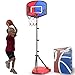 Panier de Basket-Ball pour Enfants, Réglable en Hauteur de 110 à 185 cm, Ensemble de Basket-Ball Intérieur et Extérieur pour Les Tout-Petits de 3 à 8 Ans