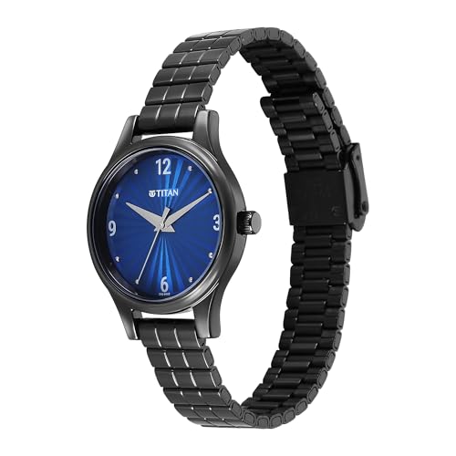Image of Titan Karishma Workwear Blue Dial Stainless Steel Watch for Women