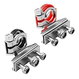 2Pcs Connecteur de Borne de Batterie 12V Cosse Batterie Voiture Positive et Négative Coupe Circuit Remplacer Batterie de Loisir 3 Voies en Laiton à Serrage Sécurisé pour Voitures Moto Camion Navire
