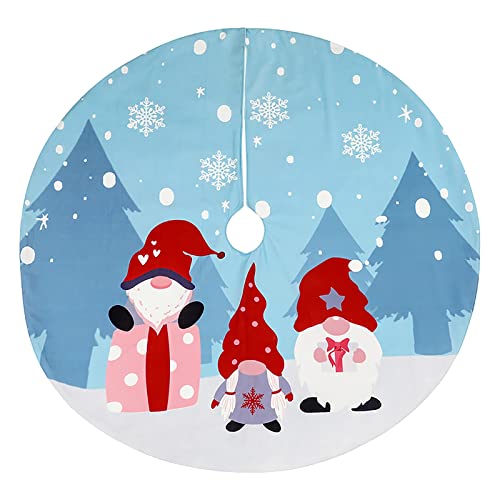 BLIBUNALA Merry Winter Merry Christmas Tree Rock mit Designdruck Weihnachtsmatte Heimdekoration Vollbaumwolle Decke (blau, Einheitsgröße) Cover