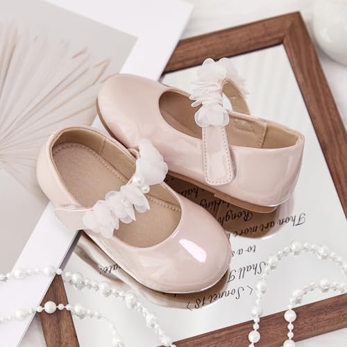 Image of GINFIVE Toddler Girls Dress Shoes Little Girls Mary Janes Ballerina Flats Shoes Toddler