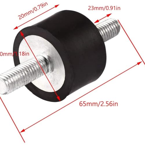 Fairedear Silentblock M8 30 x 20 Anti-Vibrations-Gummipads für Luftkompressoren, Dieselmotoren, Benzin-Wasserpumpen (M8 x 23) 4St