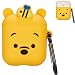 Mulafnxal Compatible with Airpods 1&2 Case,Cute 3D Funny Cartoon Character Silicone Airpod Cover,Kawaii Fun Cool Catalyst Design Skin Kits,Fashion Cases for Girls Kids Teens Boys Air pods(Honey Winnie