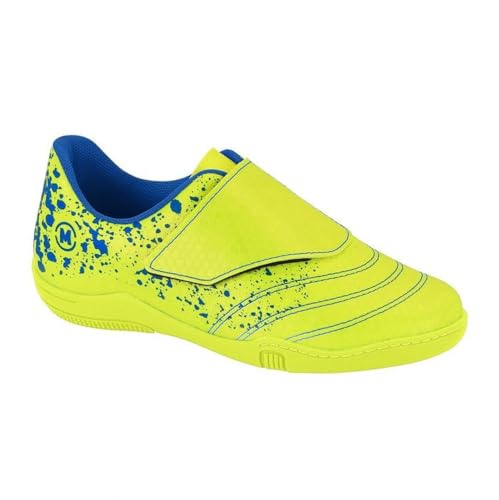 Molekinho Chuteira Futsal Napa Colmeia Amarelo Neon