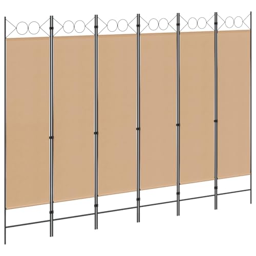 Paravent brise-vue pliable beige pour séparer une pièce sans percer le mur