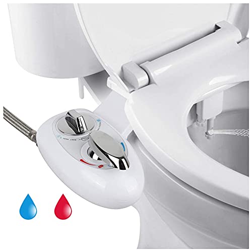 MSQL Bidet Toilet Attachment with Hot and Cold Water, Self-Wash Fresh Water Spray Bidet, Adjustable Water Pressure, Easy to Installation,North America
