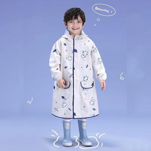 Image of Toddler Raincoats for Girls Boys Waterproof Rain Jacket Kids Rain Wear Children Rain Poncho XL Size
