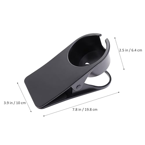 ULTECHNOVO Getränkehalter Clip für Schreibtisch Großer Becherhalter Tisch Anti-Verschütten Becherklemme aus ABS Kunststoff für Büro Home Office und Gaming Tisch Schwarz 20x10cm