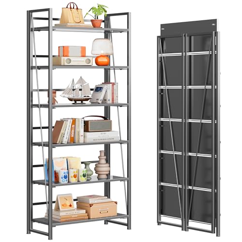 4NM Folding 6-Shelf Bookcase, 74