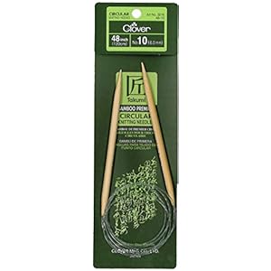 Clover Takumi Bamboo Circular 48-Inch Knitting Needles, Size 10
