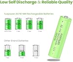 Ni-MH AA Rechargeable Batteries AA 1.2V 1200mAh Nimh Rechargeable Batteries for Solar Lights, Recharge up to 1000 Times (8 Count (Pack of 1))